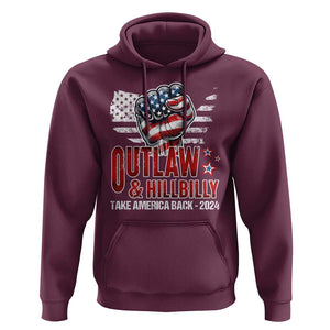 Outlaw Hillbilly 2024 Hoodie Vote For Trump Vance Take America Back TS09 Maroon Print Your Wear