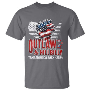 Outlaw Hillbilly 2024 T Shirt Vote For Trump Vance Take America Back TS09 Charcoal Print Your Wear