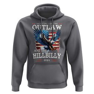 Trump Vance 2024 Hoodie I'm Voting For The Outlaw And The Hillbilly TS09 Charcoal Print Your Wear