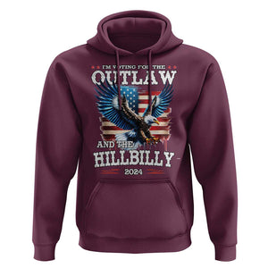 Trump Vance 2024 Hoodie I'm Voting For The Outlaw And The Hillbilly TS09 Maroon Print Your Wear