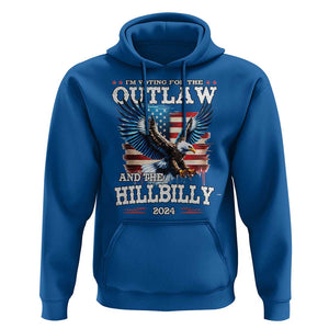 Trump Vance 2024 Hoodie I'm Voting For The Outlaw And The Hillbilly TS09 Royal Blue Print Your Wear