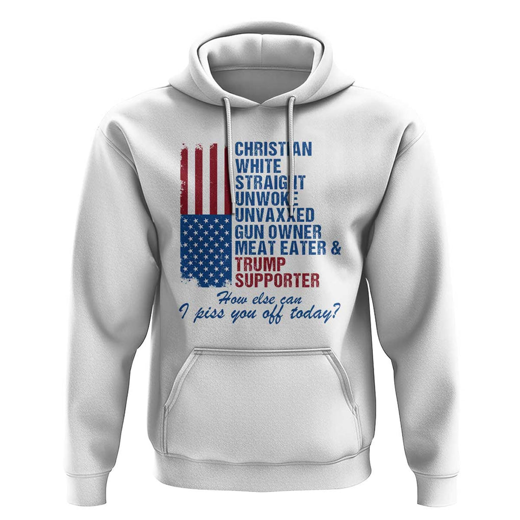 Trump Supporter Hoodie Christian White Straight Gun Owner Meat Eater TS09 White Print Your Wear