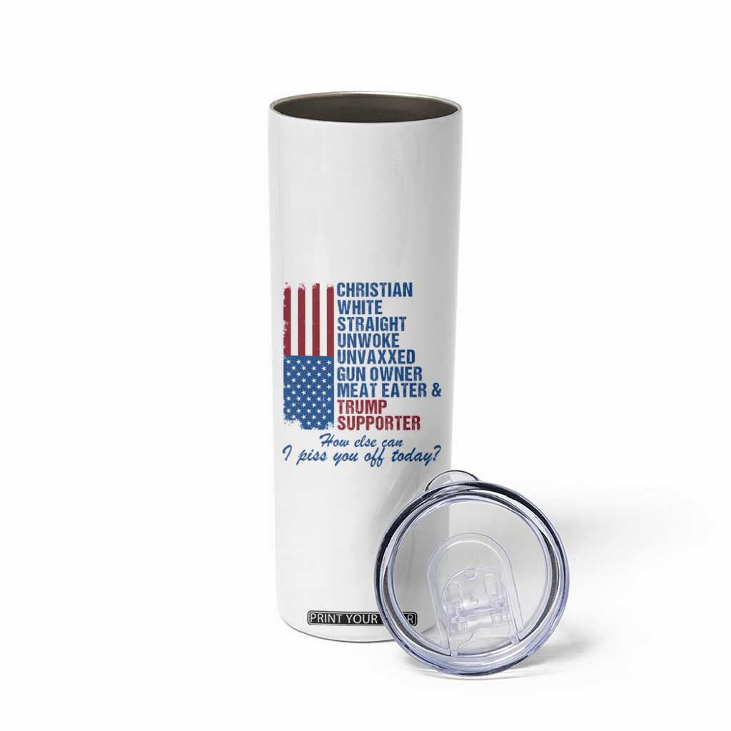 Trump Supporter Skinny Tumbler Christian White Straight Gun Owner Meat Eater TS09 Print Your Wear