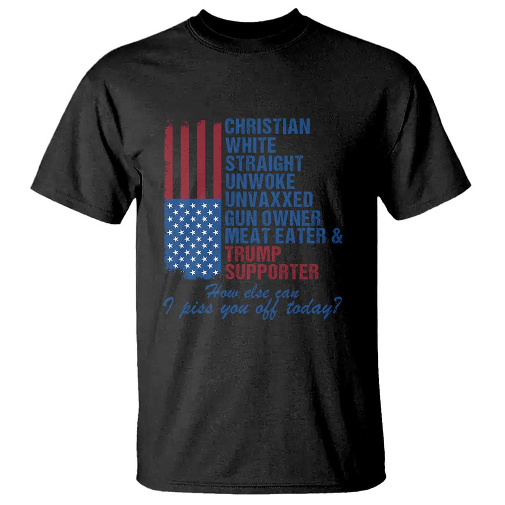 Trump Supporter T Shirt Christian White Straight Gun Owner Meat Eater TS09 Black Print Your Wear