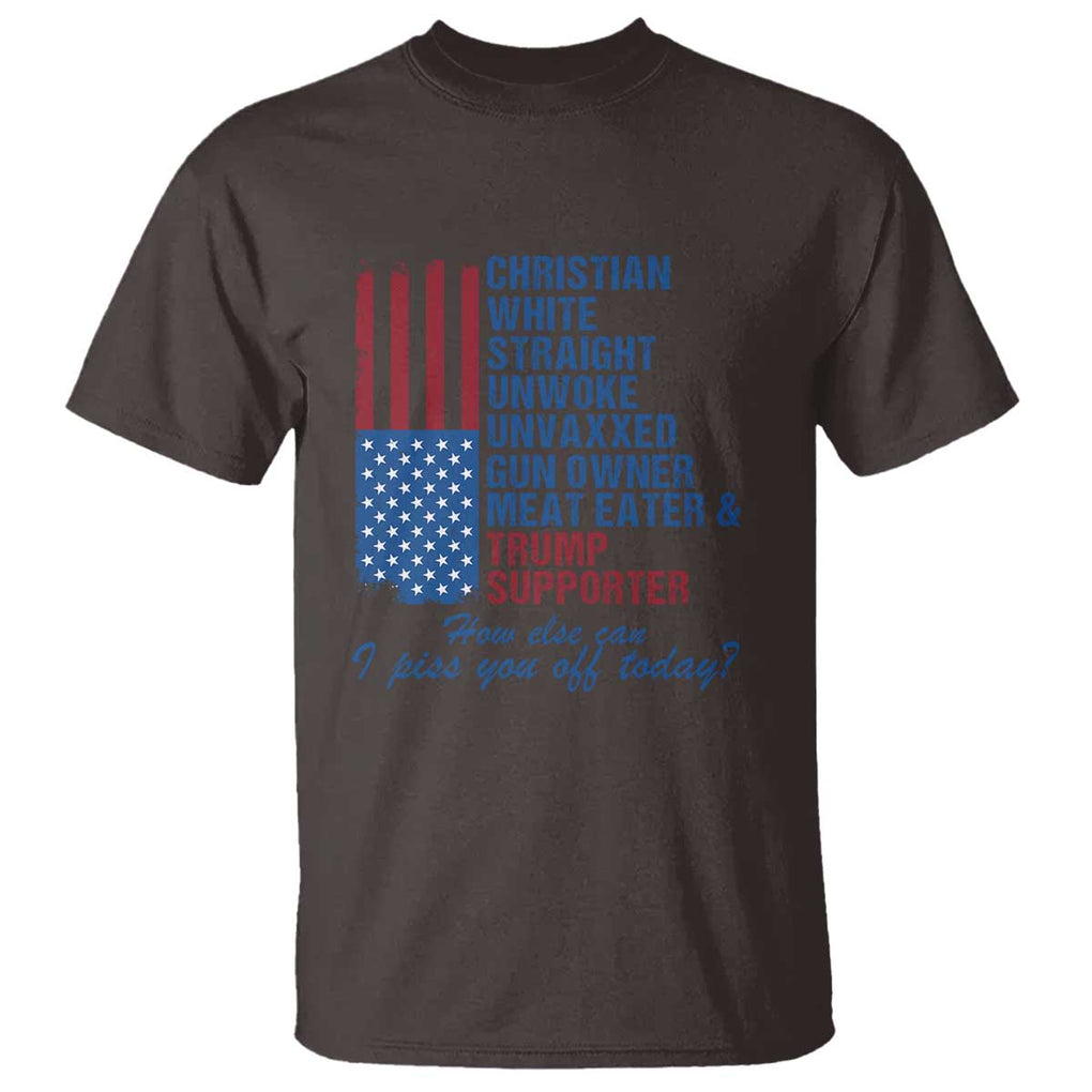 Trump Supporter T Shirt Christian White Straight Gun Owner Meat Eater TS09 Dark Chocolate Print Your Wear