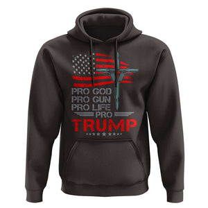Trump Supporter Hoodie Pro God Pro Gun Pro Life Pro Trump TS09 Dark Chocolate Print Your Wear