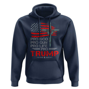 Trump Supporter Hoodie Pro God Pro Gun Pro Life Pro Trump TS09 Navy Print Your Wear