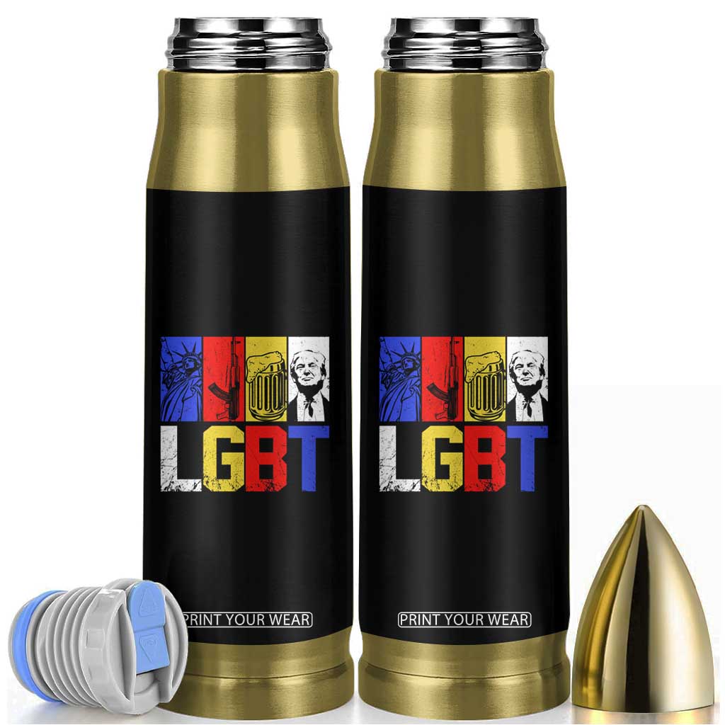 Funny Trump Supporter Bullet Tumbler Liberty Guns Beer Trump TS09 Black Print Your Wear