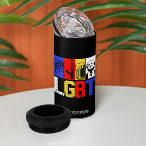 Funny Trump Supporter 4 in 1 Can Cooler Tumbler Liberty Guns Beer Trump TS09 Print Your Wear