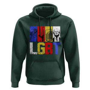 Funny Trump Supporter Hoodie Liberty Guns Beer Trump TS09 Dark Forest Green Print Your Wear
