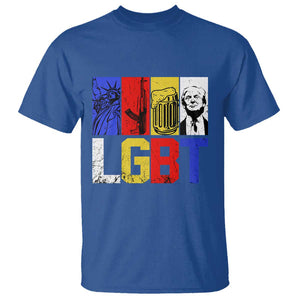 Funny Trump Supporter T Shirt Liberty Guns Beer Trump TS09 Royal Blue Print Your Wear