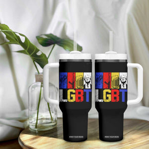 Funny Trump Supporter Tumbler With Handle Liberty Guns Beer Trump TS09 Print Your Wear