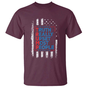 Trump Supporter T Shirt Truth Really Upsets Most People TS09 Maroon Print Your Wear