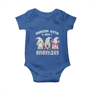 Happy Valentine's Day Hanging With Gnomies Tie Dye Baby Onesie TS09 Royal Blue Print Your Wear