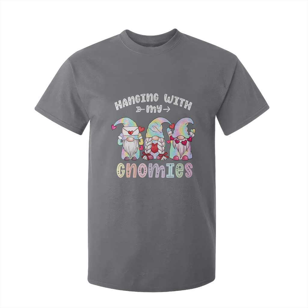 Happy Valentine's Day Hanging With Gnomies Tie Dye T Shirt For Kid TS09 Charcoal Print Your Wear