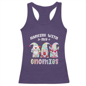 Happy Valentine's Day Hanging With Gnomies Tie Dye Racerback Tank Top TS09 Purple Print Your Wear