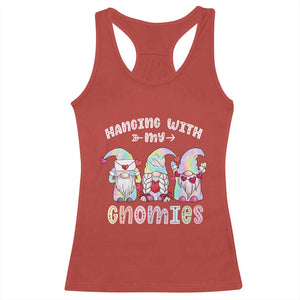 Happy Valentine's Day Hanging With Gnomies Tie Dye Racerback Tank Top TS09 Red Print Your Wear