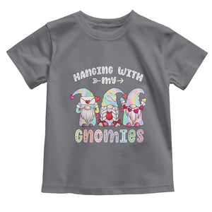 Happy Valentine's Day Hanging With Gnomies Tie Dye Toddler T Shirt TS09 Charcoal Print Your Wear