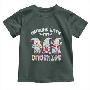 Happy Valentine's Day Hanging With Gnomies Tie Dye Toddler T Shirt TS09 Dark Forest Green Print Your Wear
