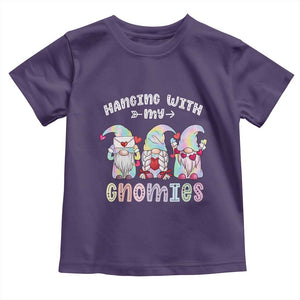 Happy Valentine's Day Hanging With Gnomies Tie Dye Toddler T Shirt TS09 Purple Print Your Wear