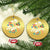 Mele Kalikimaka Tie Dye Xmas Turtle Christmas Ornament TS09 Circle Gold Print Your Wear