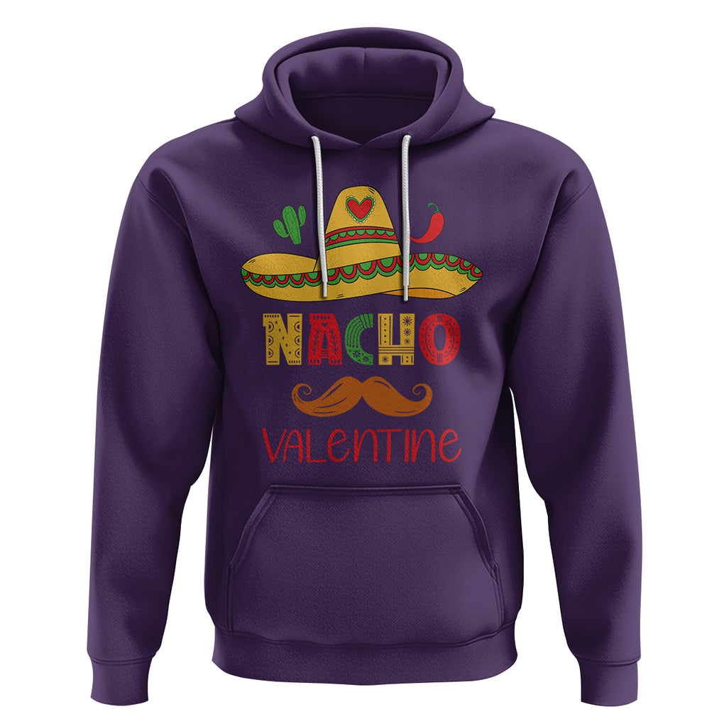 Valentine's Day Hoodie Funny Nacho Love Mexican Sombraro TS09 Purple Printyourwear