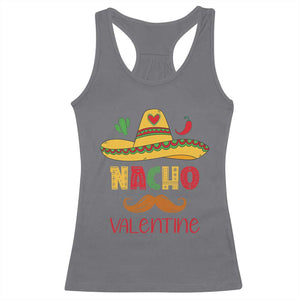 Valentine's Day Racerback Tank Top Funny Nacho Love Mexican Sombraro TS09 Charcoal Print Your Wear