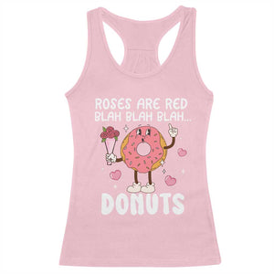 Valentine's Day Racerback Tank Top Roses Are Red Blah Donut Funny Food Lover TS09 Light Pink Print Your Wear