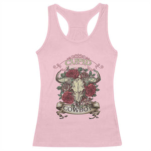 Valentine's Day Racerback Tank Top Cupid Aim For A Cowboy Western TS09 Light Pink Print Your Wear