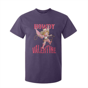 Howdy Valentine's Day T Shirt For Kid Cupid Retro Western Cowgirl Cowboy TS09 Purple Print Your Wear