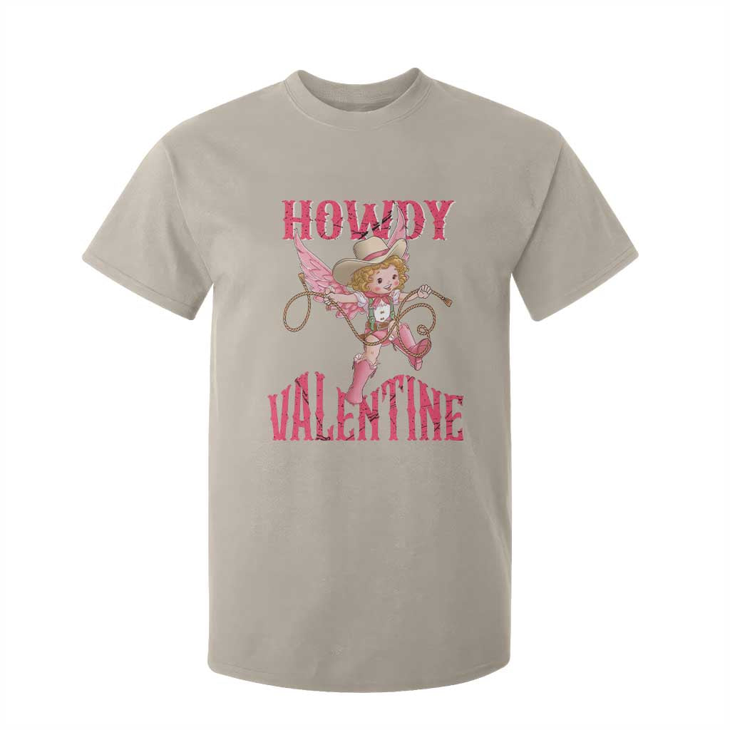 Howdy Valentine's Day T Shirt For Kid Cupid Retro Western Cowgirl Cowboy TS09 Sand Print Your Wear