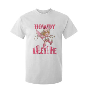 Howdy Valentine's Day T Shirt For Kid Cupid Retro Western Cowgirl Cowboy TS09 White Print Your Wear