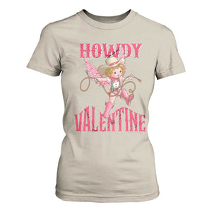 Howdy Valentine's Day T Shirt For Women Cupid Retro Western Cowgirl Cowboy TS09 Sand Print Your Wear