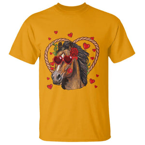 Valentine's Day T Shirt Funny Cute Horse Cowboy Western TS09 Gold Printyourwear