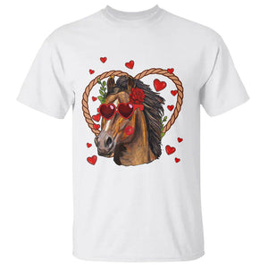 Valentine's Day T Shirt Funny Cute Horse Cowboy Western TS09 White Printyourwear