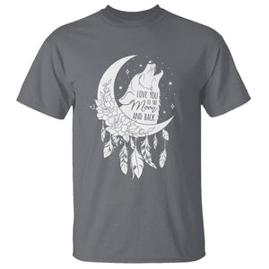Valentine's Day T Shirt Love You To The Moon And Back Wolf TS09 Charcoal Printyourwear
