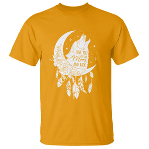 Valentine's Day T Shirt Love You To The Moon And Back Wolf TS09 Gold Printyourwear