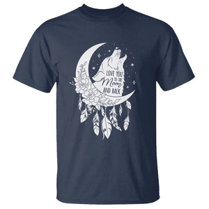 Valentine's Day T Shirt Love You To The Moon And Back Wolf TS09 Navy Printyourwear
