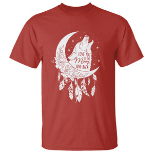 Valentine's Day T Shirt Love You To The Moon And Back Wolf TS09 Red Printyourwear