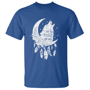 Valentine's Day T Shirt Love You To The Moon And Back Wolf TS09 Royal Blue Printyourwear
