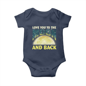 Valentine's Day Baby Onesie Love You To The Moon And Back TS09 Navy Print Your Wear