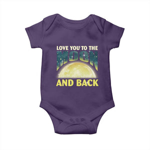 Valentine's Day Baby Onesie Love You To The Moon And Back TS09 Purple Print Your Wear