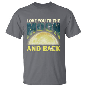 Valentine's Day T Shirt Love You To The Moon And Back TS09 Charcoal Printyourwear