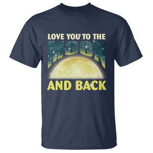 Valentine's Day T Shirt Love You To The Moon And Back TS09 Navy Printyourwear