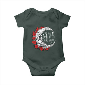 Valentine's Day Baby Onesie Love You To The Moon And Back Skull Rose TS09 Print Your Wear