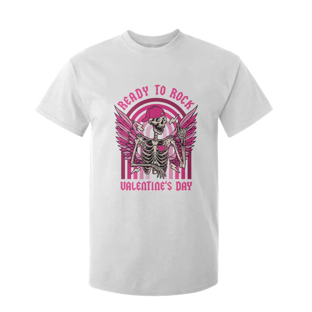 Skeleton Ready To Rock Valentine's Day T Shirt For Kid TS09 White Print Your Wear