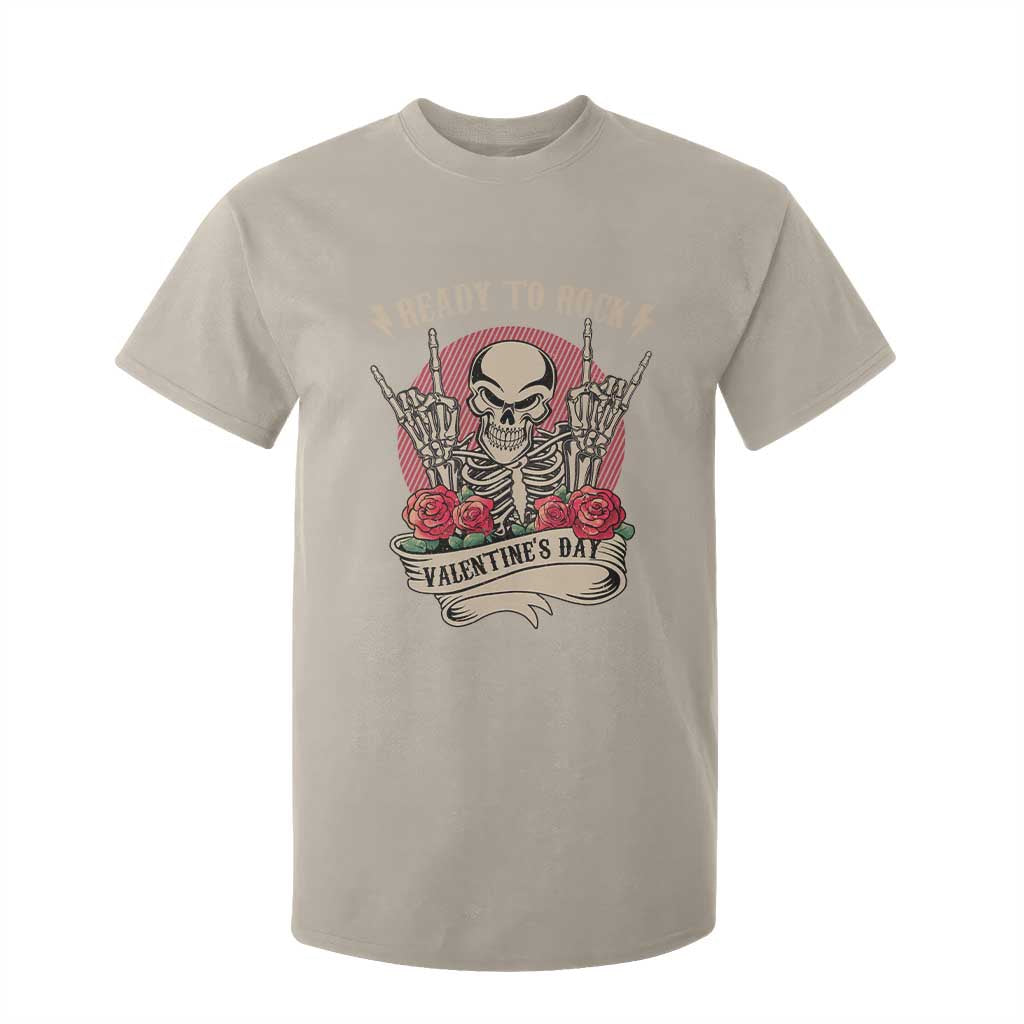 Funny Skeleton Ready To Rock Valentine's Day T Shirt For Kid TS09 Sand Print Your Wear
