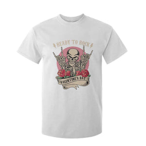 Funny Skeleton Ready To Rock Valentine's Day T Shirt For Kid TS09 White Print Your Wear