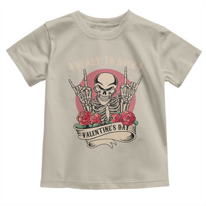 Funny Skeleton Ready To Rock Valentine's Day Toddler T Shirt TS09 Sand Print Your Wear