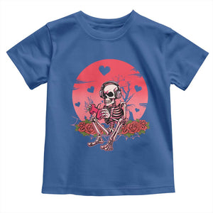 Anti Valentine's Day Toddler T Shirt Skeleton Gamer Video Game TS09 Royal Blue Print Your Wear